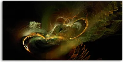 Produktbild von Coloray Acrylbild 100x50  Wandbild Acrylbilder abstrakte fraktales Impressionismus