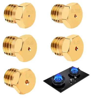 5 Gasherddüsen LPG-Umbauset 0,4–1,3 mm Messing