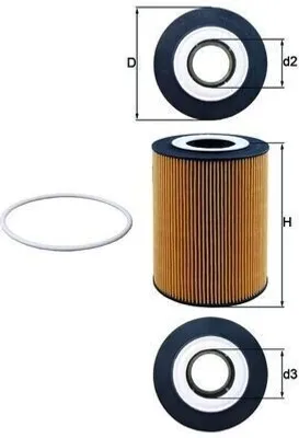 Produktbild von Ölfilter MAHLE OX 359D Filtereinsatz für GINAF X-Series für DAF CF 75