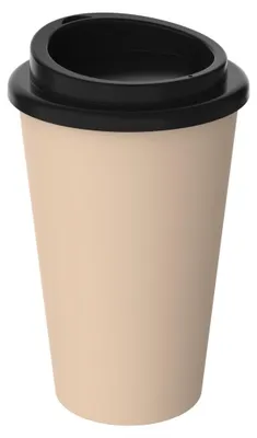 Produktbild von Thermobecher Kaffee to go aus -Kunststoff - Kaffeebecher 350 ml BPA-frei & 100% recyclebar &  Germany - aprikose