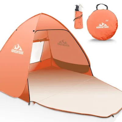 Produktbild von Strandmuschel Pop-Up Zelt mit Wasserball Tragetasche | TOM BS-100 | UV-Schutz (LSF 50+) | Wasserfest | 190T PolyurethanGewebe | Insektenschutzgitter