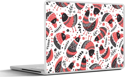 Produktbild von MuchoWow® Laptop Aufkleber Sticker Cover Vogel - Huhn - Muster 25x18 cm - Laptop-Deko