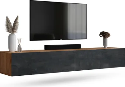 Produktbild von WEST TV Schrank 200 cm Fernsehtisch Sideboard, hängend oder stehend TV Möbel