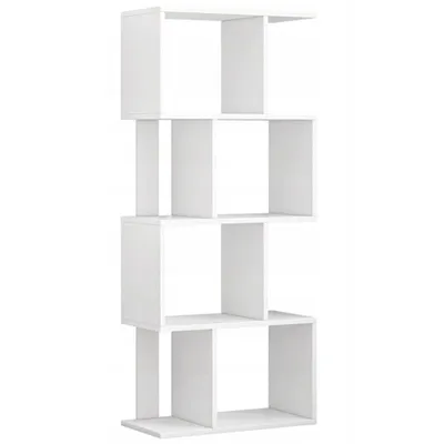 Produktbild von Offenes Regal, Weiss, Halbhoch, Bücherschrank, Moderner Loft, 140 Cm
