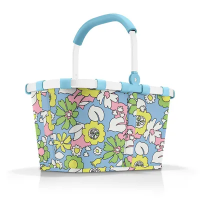 Produktbild von reisenthel carrybag, Einkaufskorb, Korb, Picknickkorb, Tragetasche, Polyestergewebe, Frame Florist Lagoon, 22 L, BK4093