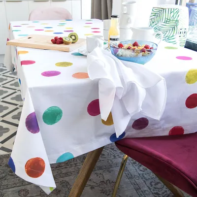Image de Confetti Nappe 150x150 cm 100% coton Fabriqué en Europe
