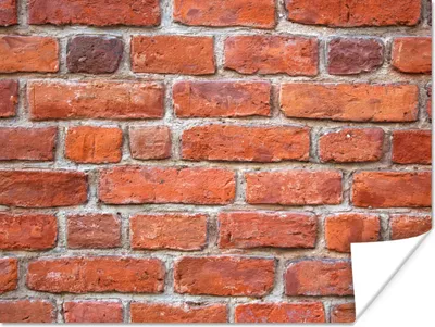 Produktbild von MuchoWow® Poster Wand - Backstein - Rot 40x30 cm - Plakate für die Wände - Poster Wohnzimmer