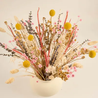 Produktbild von Trockenblumen Set "Precious Mary" - 180 Stiele - Trockenblumenstrauß - Stilvolle und natürliche Trockenblumen Deko - Tisch Deko