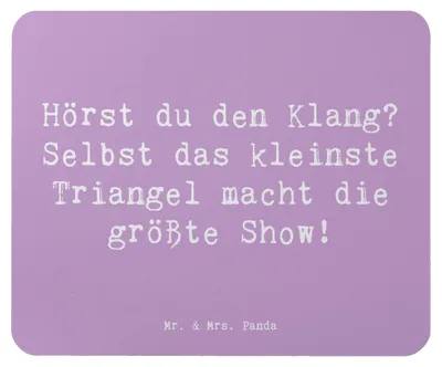 Produktbild von Mr. & Mrs. Panda Mauspad Spruch Triangel Klang - Lavendeltraum - Geschenk, Musiker, Musikinstrument, Show, Mouse Pad, Mousepad, Lernen, laptop, pc, Instrument, Musik