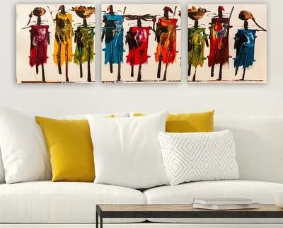 Immagine prodotto di Wallity, 3P320420561- RMY1105, Quadro colorato, Quadro su tela, 90 x 30 cm, 100% tela