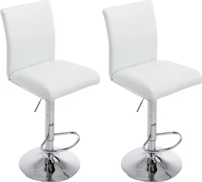 Image de lot de 2 tabourets de bar Köln en similicuir chromé