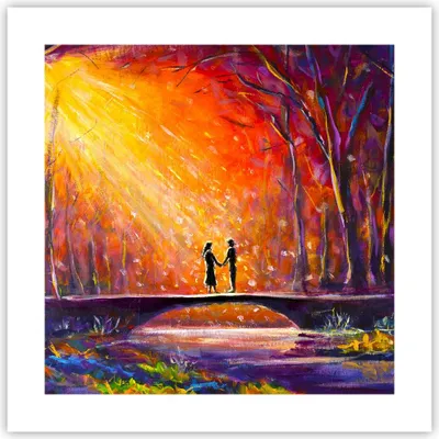 Produktbild von Poster - Poster ohne Rahmen - Wald Baum Natur - 40x40 cm - Wand Bild - Wanddeko - Wandbilder - Kunstposter - Wandposter - Bilder - Kunstdruck - Wanddekoration - Wandbild - P2XAC40x40-3965