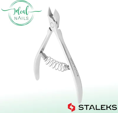 Produktbild von Nagelhautzange STALEKS EXPERT NE-91-9, Edelstahl, Spiralfeder, Klingenlänge 9 mm
