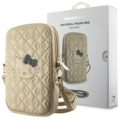 Produktbild von Hello Kitty Handtasche HKPBPEKHBPGold/goldene gesteppte Schleifenriemen