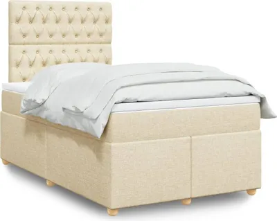 Produktbild von Möbel Boxspringbett mit Matratze Creme 120x190 cm Stoff - Klassische Betten 3291231