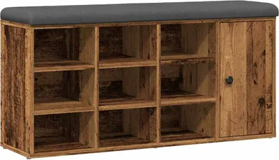 Immagine prodotto di Panca Porta Scarpe Legno Antico 102x32x50 cm Legno Multistrato