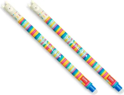 Produktbild von LEGAMI radierbarer Gelstift Lama, wärmeempfindliche Tinte, 0,7 mm Spitzendurchmesser, 15 cm Länge, blaue Tinte (2er-Pack)