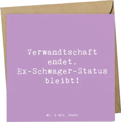 Produktbild von Mr. & Mrs. Panda Grußkarte Spruch Ex-Schwager Erinnerung - Lavendeltraum - Geschenk, Trennung, Glückwunschkarte, Klappkarte, herzerwärmende Sprüche, doppelkarte