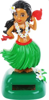 Image de Solaire Hawaiian Dance Figure Tableau de bord de voiture Jouet Belle avec panneau Secouer la tête Poupée danse pour chambre à coucher famille bureau