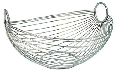 Obrázok produktu pre ZELLER Košík na ovocie Košík na zeleninu Misa na ovocie Kovový dekoratívny košík Chróm 28 x 25,5 cm