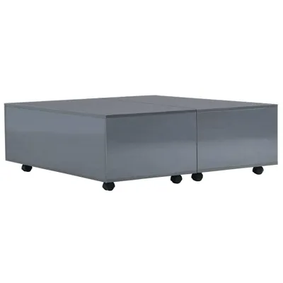 Produktbild von vidaXL Couchtisch Hochglanz-Grau 100x100x35 cm