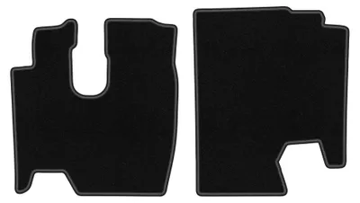 Produktbild von Velours-Fußmatten für Mercedes Atego 1 1995-2005 (Transporter) – 2-tlg, Schwarz, passgenau – Wielganizator BASIC