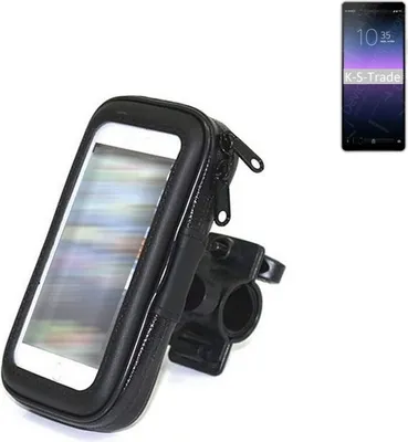 Produktbild von K-S-Trade Fahrrad-Halterung kompatibel mit Sony Xperia 10 II Handy-Halterung Halter Lenkstange Fahrradhalterung Motorrad Bike Mount Wasserabweisend