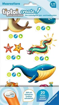Produktbild von Ravensburger 009091 tiptoi® CREATE Sticker Meerestiere