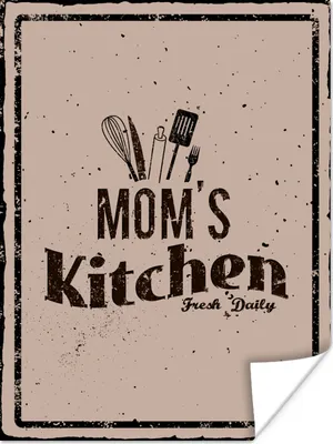 Produktbild von MuchoWow® Poster Küche - Mama - Retro 120x160 cm - Wandbilder