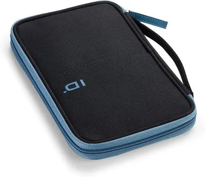 Obrázok produktu pre Cestovná taška s RFID ochranou – 22 x 13 cm – čierna a modrá