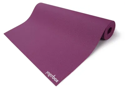 Produktbild von yogabox Yogilino® Kinder Yogamatte in Deutschland hergestellt - pflaumenlila 150 x 60 x 0,45 cm