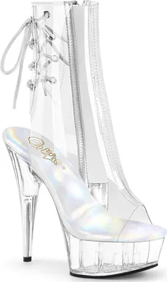 Produktbild von DELIGHT-1018C Damen Booties von Pleaser, Transparent EU 35, US 5