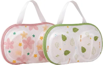 Imagen del producto de Bolsas de lavado para ropa interior y sujetadores, 2 unidades, con cierre de cremallera, para prendas delicadas