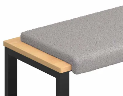 Immagine prodotto di vidaXL Cuscino da banco in tessuto sherpa, grigio chiaro, profondità 35 cm