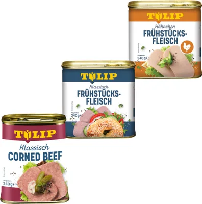 Produktbild von TULIP Bundle Corned Beef Schwein Hähnchen Frühstücksfleisch Delikatesse 3x 340g