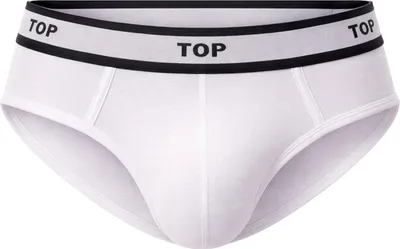 Image de Barcode Berlin - Sous-vêtement Slips Hommes - Brief TOP White-Black - 1x Taille S