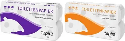 Produktbild von Tapira Toilettenpapier, 2-lagig, weiß, Großpackung