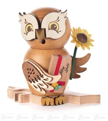 Obrázek produktu pro Kuřák sova gratulant šířka x výška x hloubka 17 cmx16 cmx14 cm NOVINKA