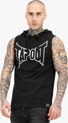 Produktbild von Herren ärmelloses T-Shirt mit Kapuze normale Passform ALAMEDA HOOD Black/White 3XL Tapout