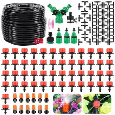 Produktbild von 201-teiliges Gartenbewässerungssystem - 50 m DIY Tropfbewässerungsset