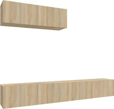 Produktbild von vidaXL 3-tlg. TV-Schrank-Set Sonoma-Eiche Holzwerkstoff