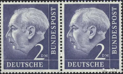 Produktbild von Briefmarken BRD (BR.Deutschland) 1954 Mi 195x wP waagerechtes Paar gestempelt Heuss