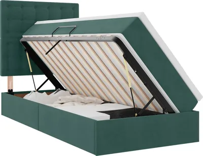 Zdjęcie produktu dla Łóżko z miejscem na przechowywanie i materacem 90 x 200 cm