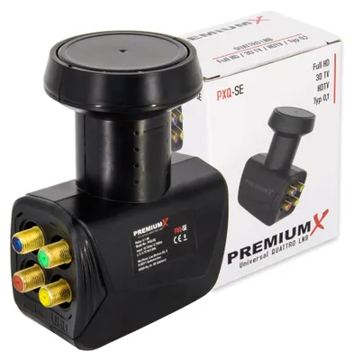 Produktbild von PremiumX Quattro LNB PXQ-SE SAT für Multischalterbetrieb DVB-S2 HDTV 4K