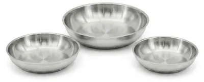 Image de Lot de 3 poêles en inox 20 cm 24 cm 28 cm Fackelmann InoGrip