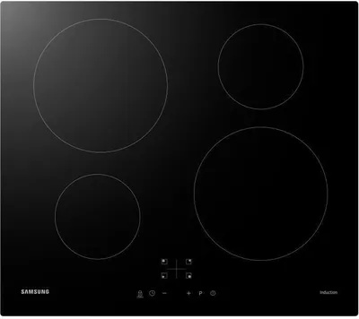 Image de Table de cuisson induction SAMSUNG, 4 zones, L59 x P57 cm, 7200 W, NZ64M3NM1BB/UR