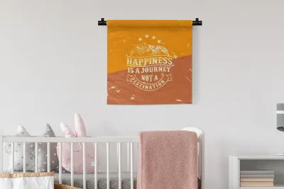 Produktbild von MuchoWow® Wandteppich Wandbehang Jahrgang - Berg - Text 60x60 cm Tapisserie Dekoration Wandtuch - Dekorationen - Wand Decke