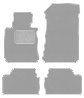 Image de Tapis de sol en moquette pour BMW 1 E87 2004-2011 (à hayon) – jeu 4 pièces, gris, sur mesure – Wielganizator OSLO