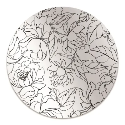 Produktbild von Rundmatte - Stuhlunterlage Bürostuhlunterlage - Rund Ø 100 cm - Bodenmatte - Fußmatte - Pfingstrosenblumen