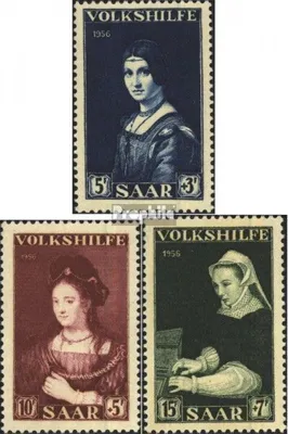 Produktbild von Briefmarken Saarland 1956 Mi 376-378 (kompl.Ausg.) gestempelt Volkshilfe: Gemälde (VII)